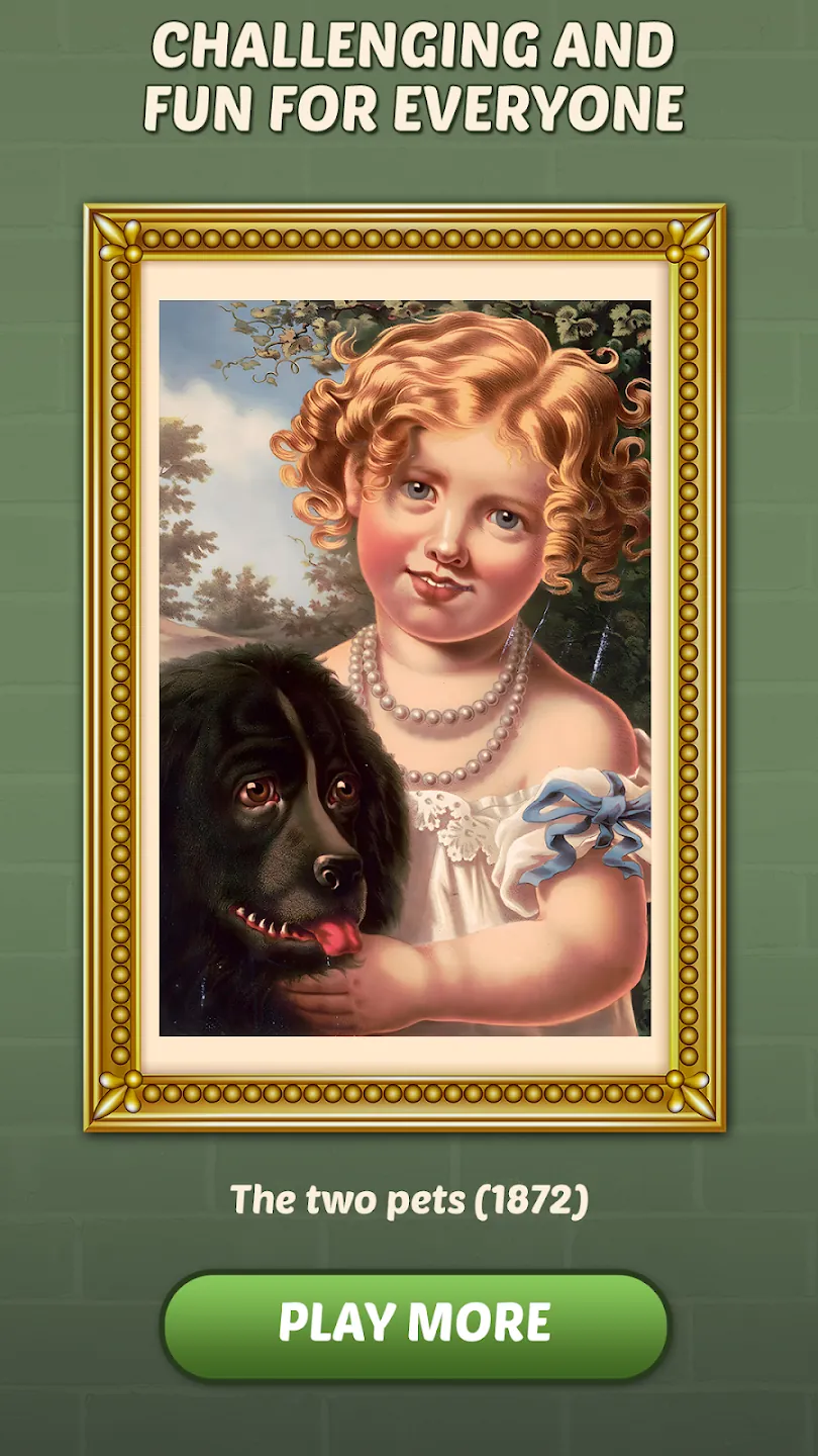 Completed painting inside a golden frame